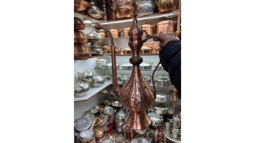 BAKIR KIRMIZI OSMANLI TUĞRALI İBRİK BAKIR KIRMIZI OSMANLI TUĞRALI İBRİK