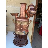 5 LİTRE BAKIR SOBALI ÇAYDANLIKLI SEMAVER