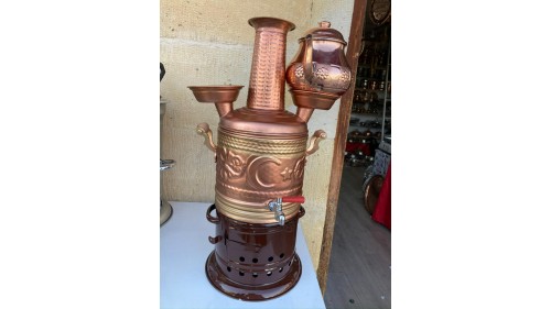 5 LİTRE BAKIR SOBALI ÇAYDANLIKLI SEMAVER 5 LİTRE BAKIR SOBALI ÇAYDANLIKLI SEMAVER