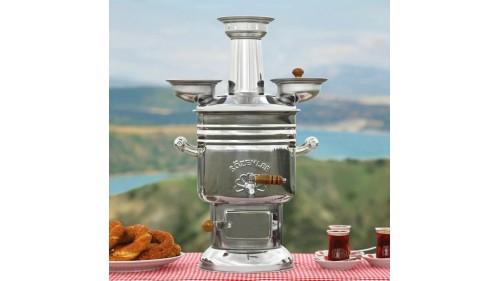 Sözenler 6 Litre Kömürlü Semaver Porselen Kulp KS14 P-Ceyhan