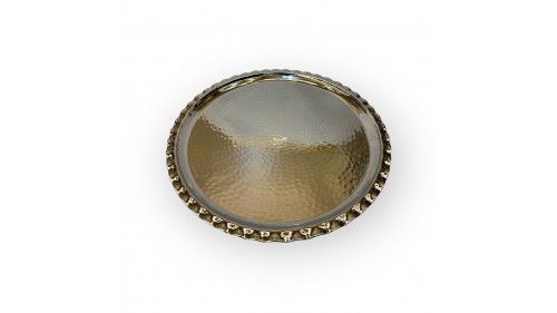 Dövme Bakır Çirtikli Tepsi 38 cm Dövme Bakır Çirtikli Tepsi 38 cm