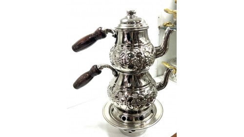 BAKIR ÇİÇEK DESEN TAKIM ÇAYDANLIK BAKIR ÇİÇEK DESEN TAKIM ÇAYDANLIK