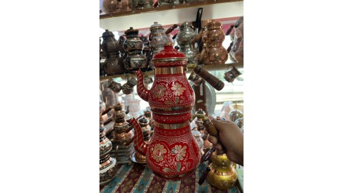 Erzincan işi Kırmızı Bakır Çaydanlık