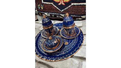 2Lİ FİNCAN TAKIMI MAVİ İŞLEME 2Lİ FİNCAN TAKIMI MAVİ İŞLEME