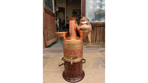 BAKIR SEMAVER SOBALI 5 LİTRE ÇAYDANLIKLI BAKIR SEMAVER SOBALI 5 LİTRE ÇAYDANLIKLI