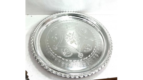 30cm bakır işlemeli tepsi 