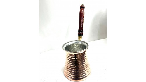 Bakır dik cezve ahşap sap Bakır dik cezve ahşap sap