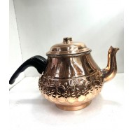 Bakır semaver demliği 1.5 litre işlemeli