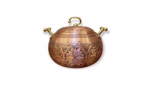 İşlemeli Bakır Karpuz Güveç No:2