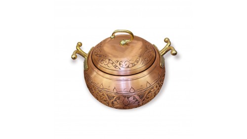 İşlemeli Bakır Karpuz Güveç No:2