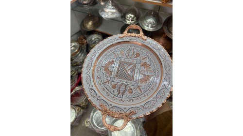 İŞLEMELİ BAKIR TEPSİ 