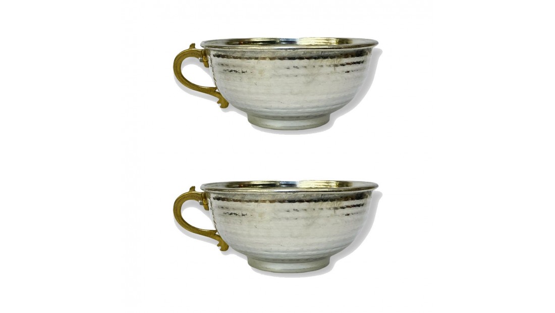 2 Adet Kalaylı Bakır Tas