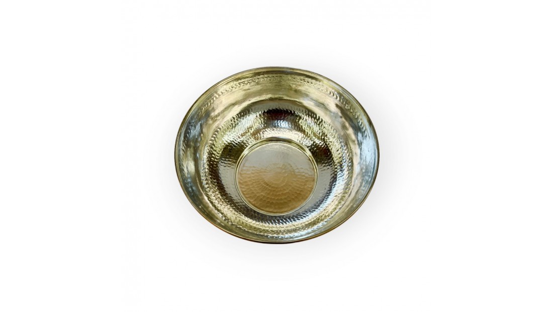 Oyma İşlemeli Skoç Eskitme Bakır Salata Kasesi